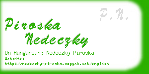 piroska nedeczky business card